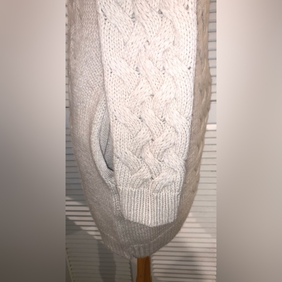 Alpaca Wool blend Cable Knit long cardigan sweater Ivory Women’s size Medium - Picture 6 of 10